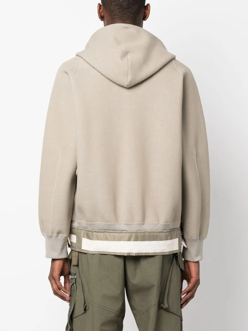 Sacai high-neck long-sleeved Hoodie - Farfetch