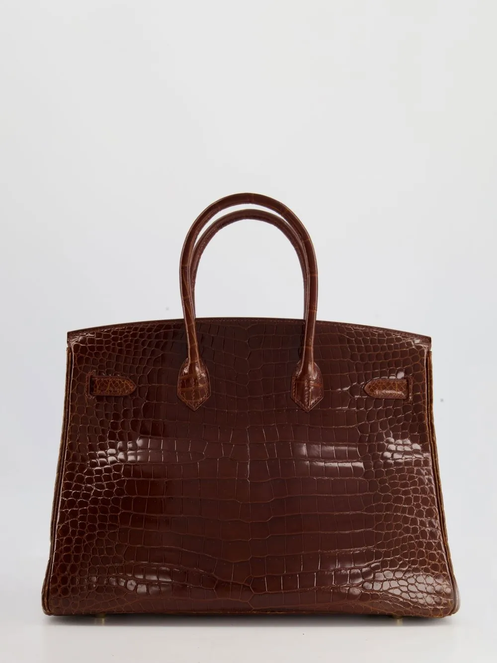 Hermès - pre-owned Birkin 35 bag - women - Crocodile Leather - One Size - Brown