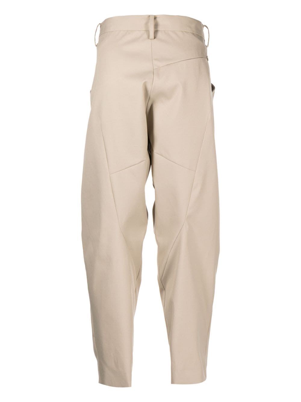 Shop Fumito Ganryu Drawstring-waist Tapered Trousers In Nude