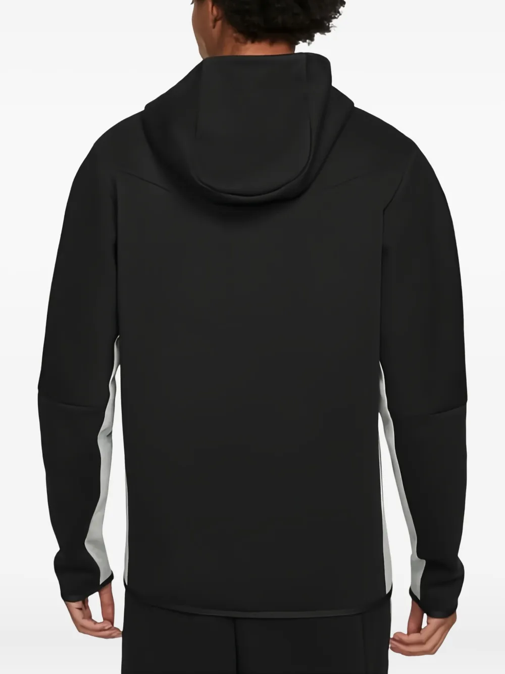 Nike chevron-panel tech fleece hoodie Grijs