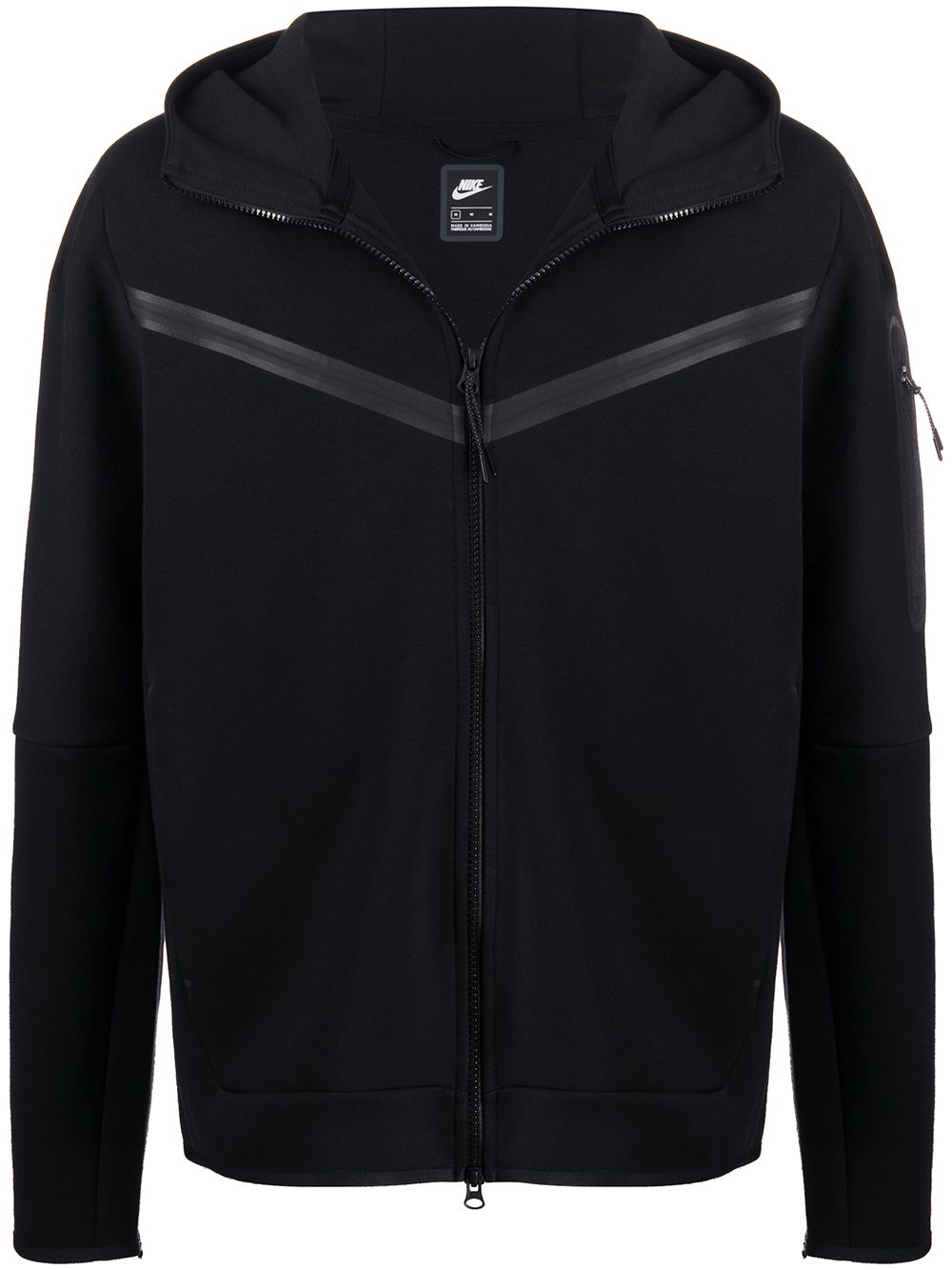 Nike Sportswear Tech Fleece Full Zip Hoodie In 010 Black/black