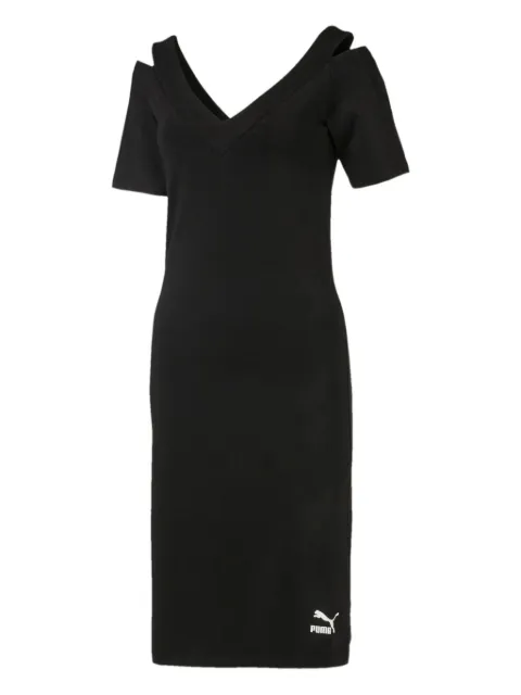 PUMA T7 cold-shoulder mini dress