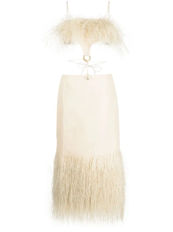 Jacquemus hotsell fringe skirt