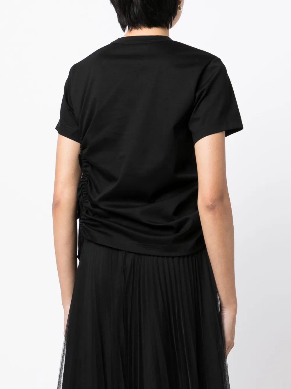 Noir Kei Ninomiya T-shirt met trekkoord Zwart