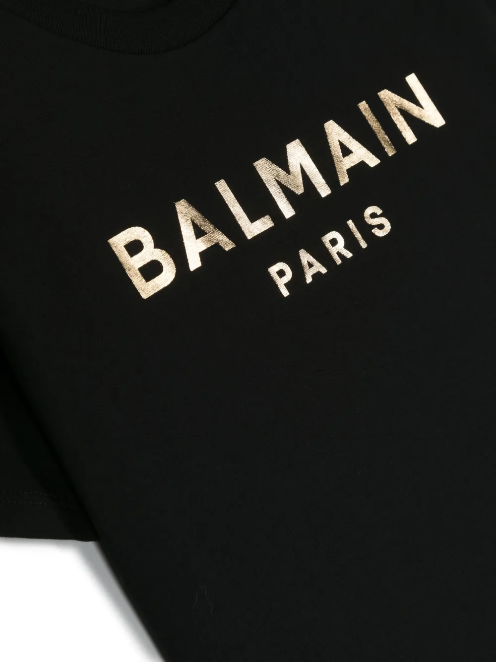 BALMAIN LOGO-PRINT COTTON T-SHIRT