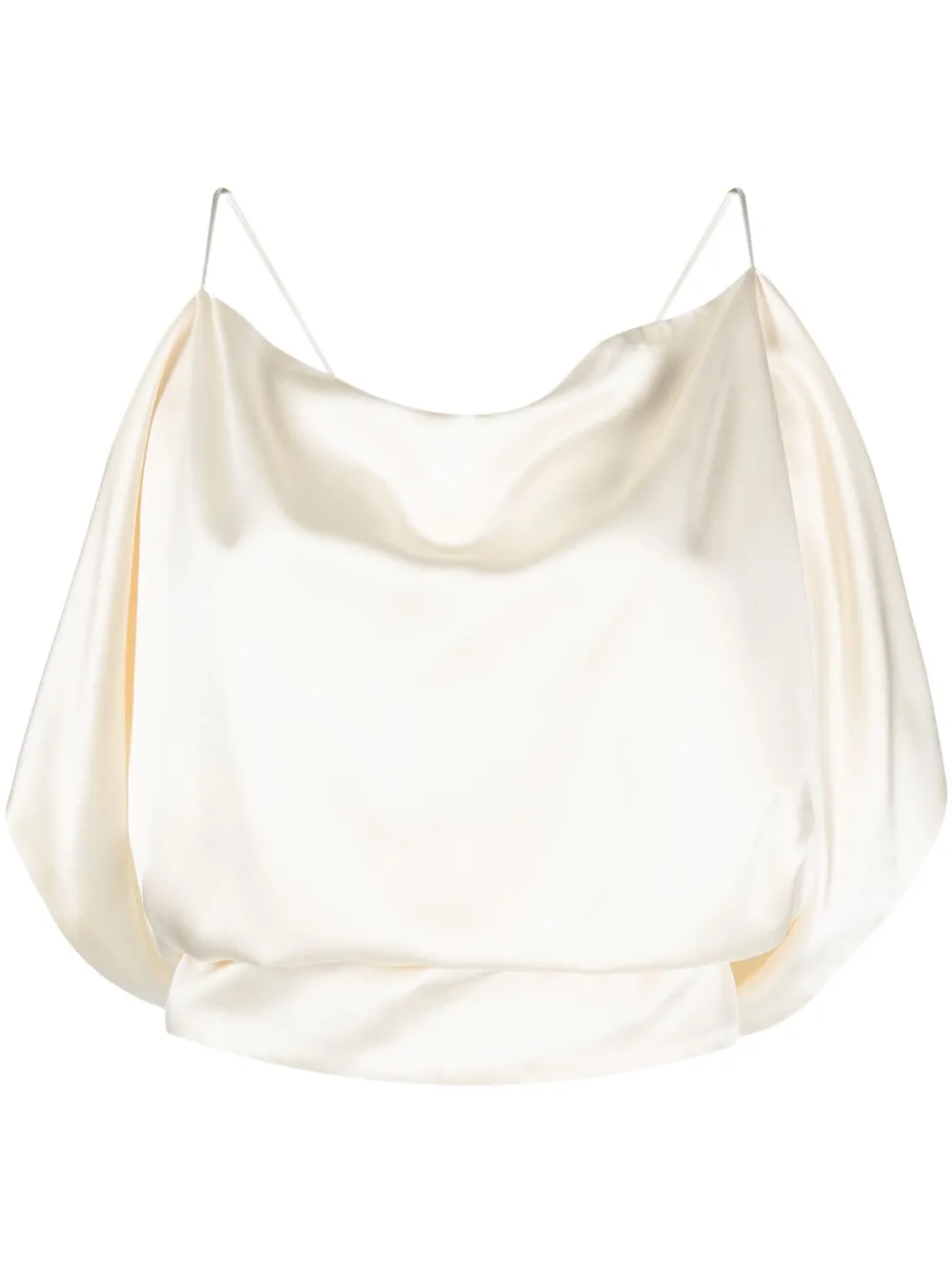 La Collection silk cropped top