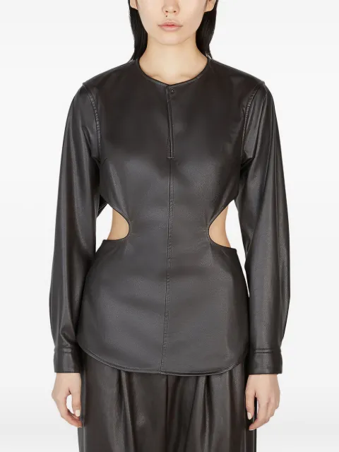 Issey Miyake cut-out long-sleeve blouse