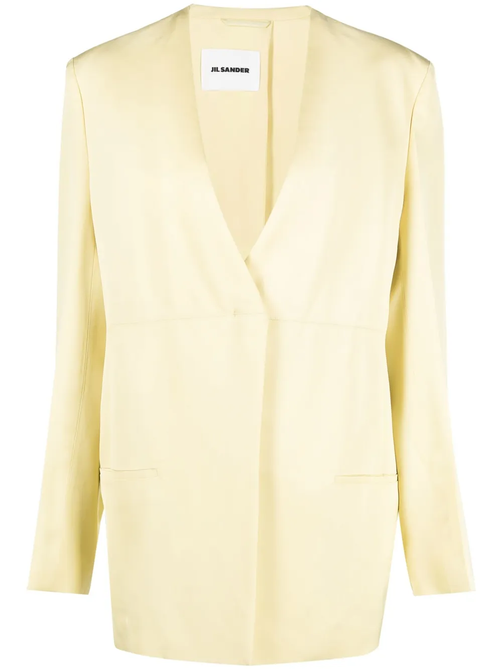 Shop Jil Sander Split-back Blazer In Green