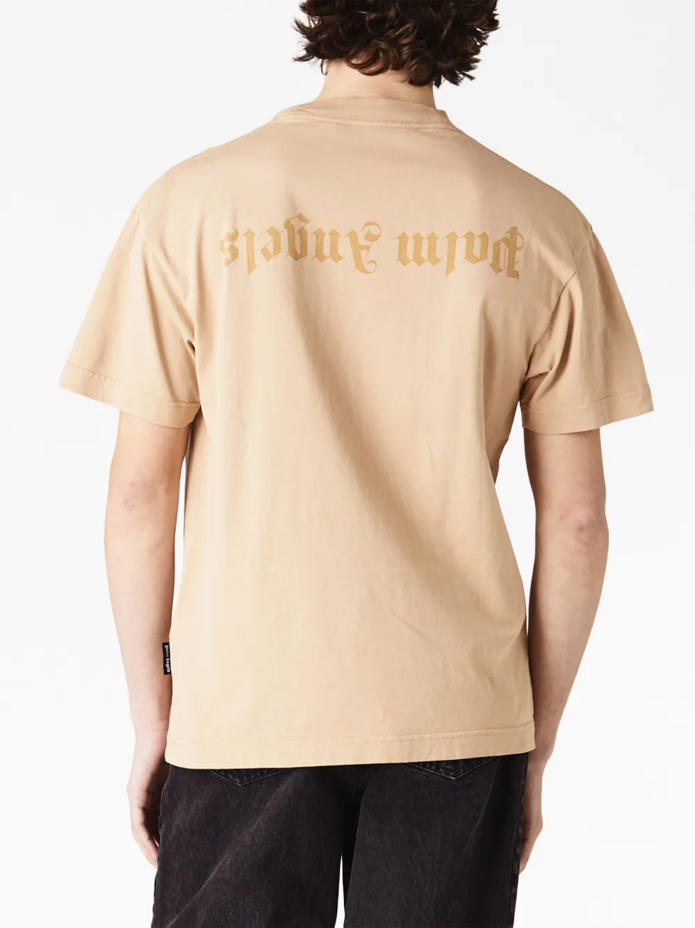 Palm Angels T-shirt Nera A Maniche Corte Con Logo PBAA003S26JER002/110