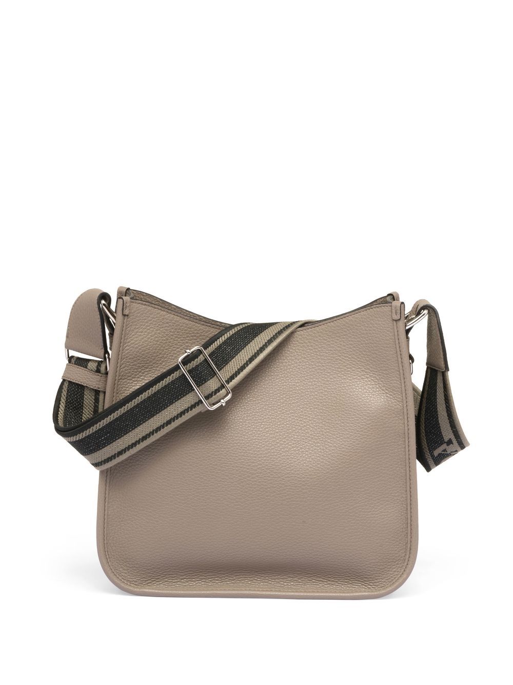 Shop Prada Triangle-logo Hobo Shoulder Bag In Grey