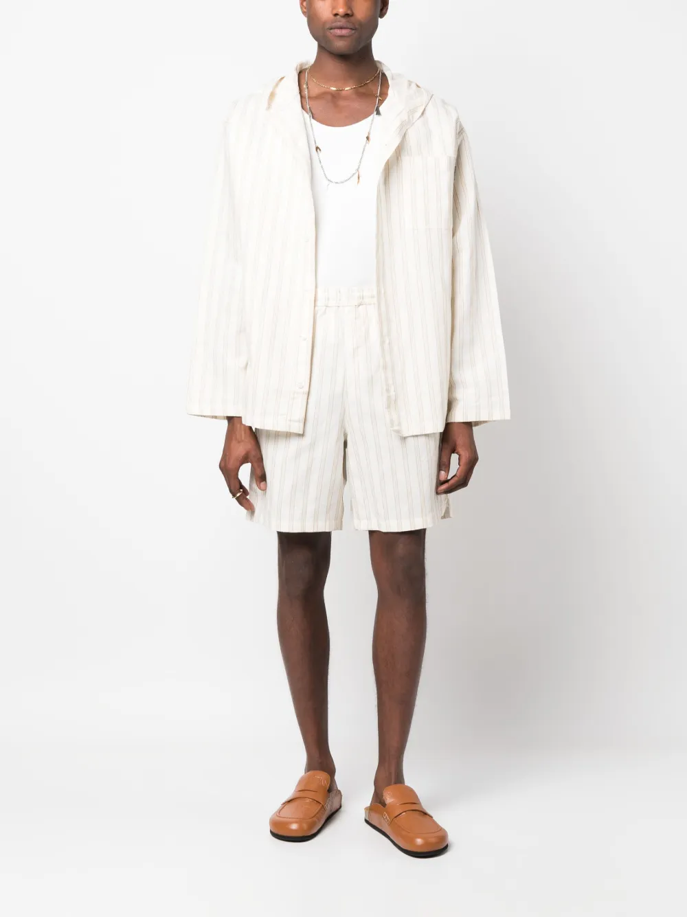 Daily Paper Shorts met elastische tailleband - Beige