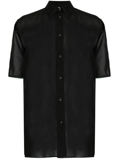 Jil Sander - contrasting-border short-sleee shirt