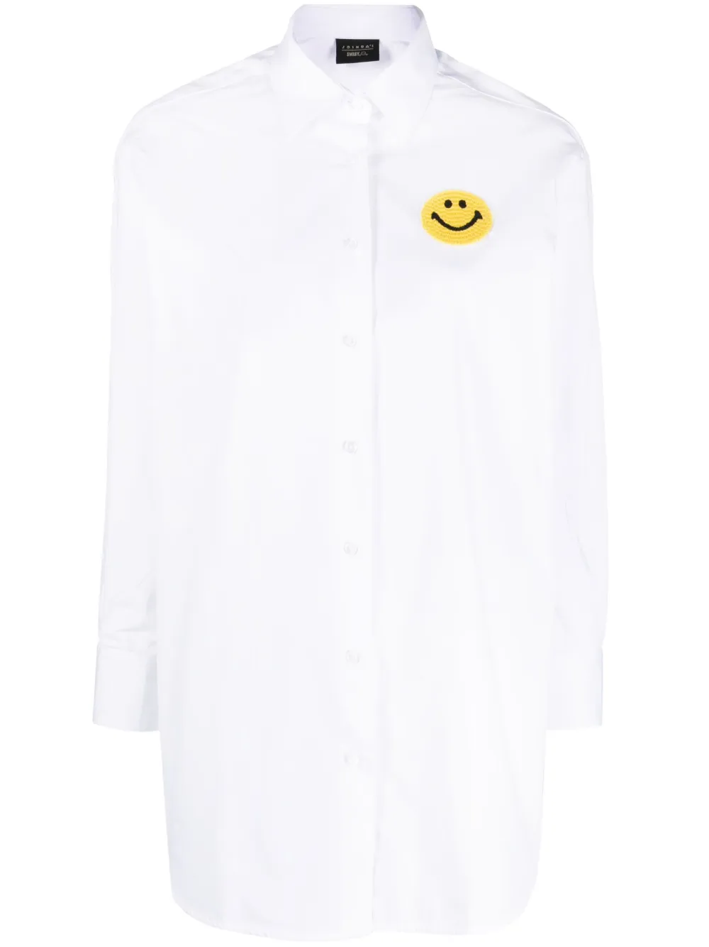 Joshua Sanders smiley face motif slogan-print shirt