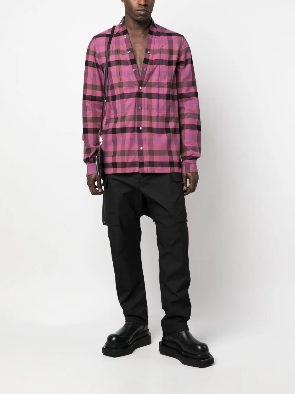 Rick Owens Broek met verlaagd kruis - Zwart