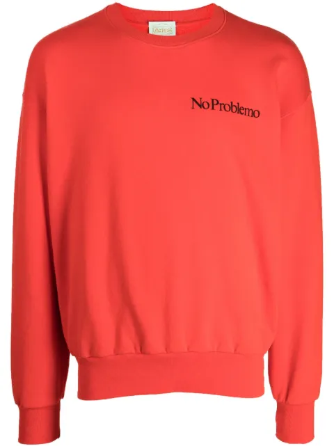 Aries - logo-print cotton jumper