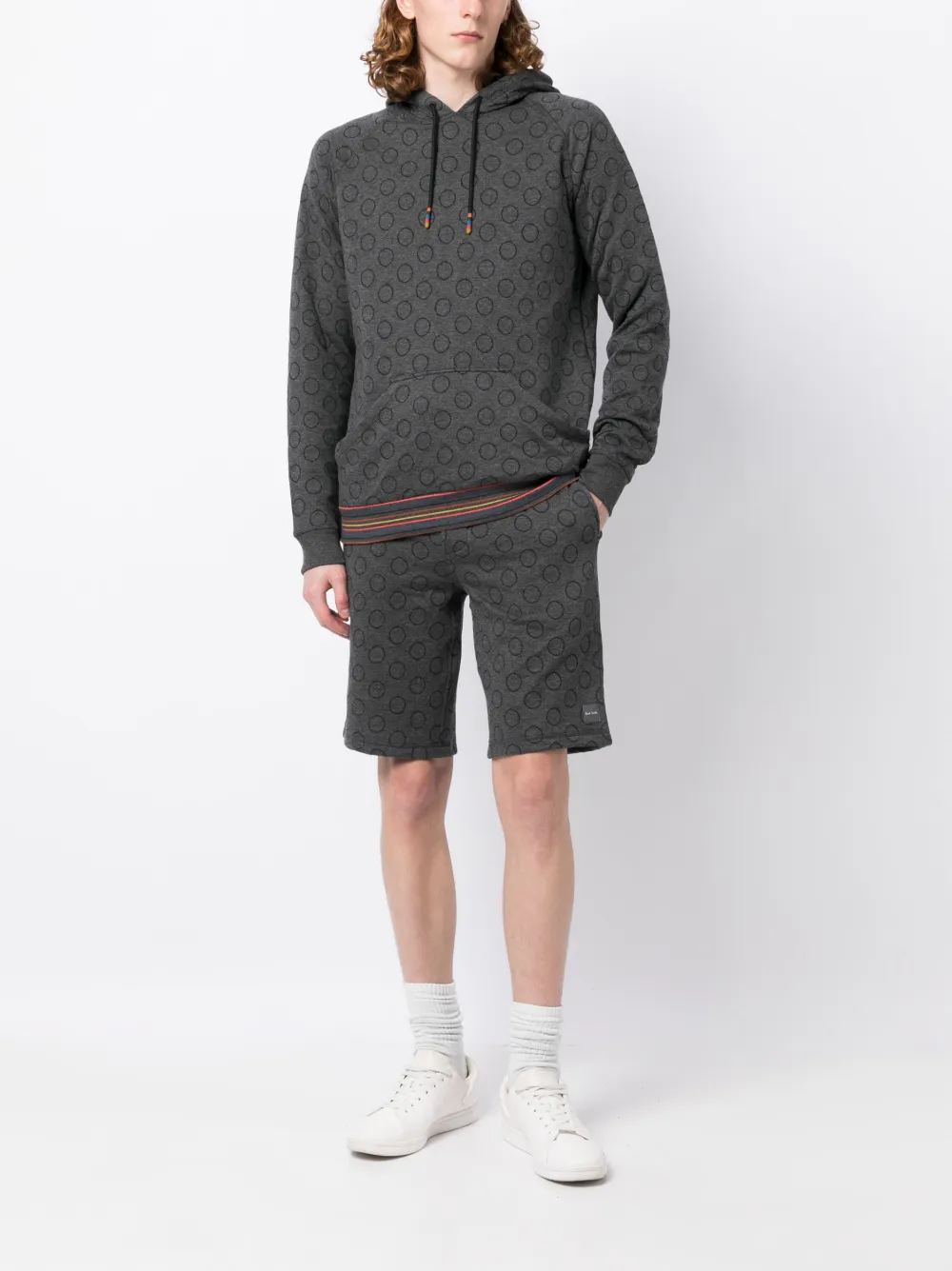 Paul Smith Hoodie met stippen - Grijs