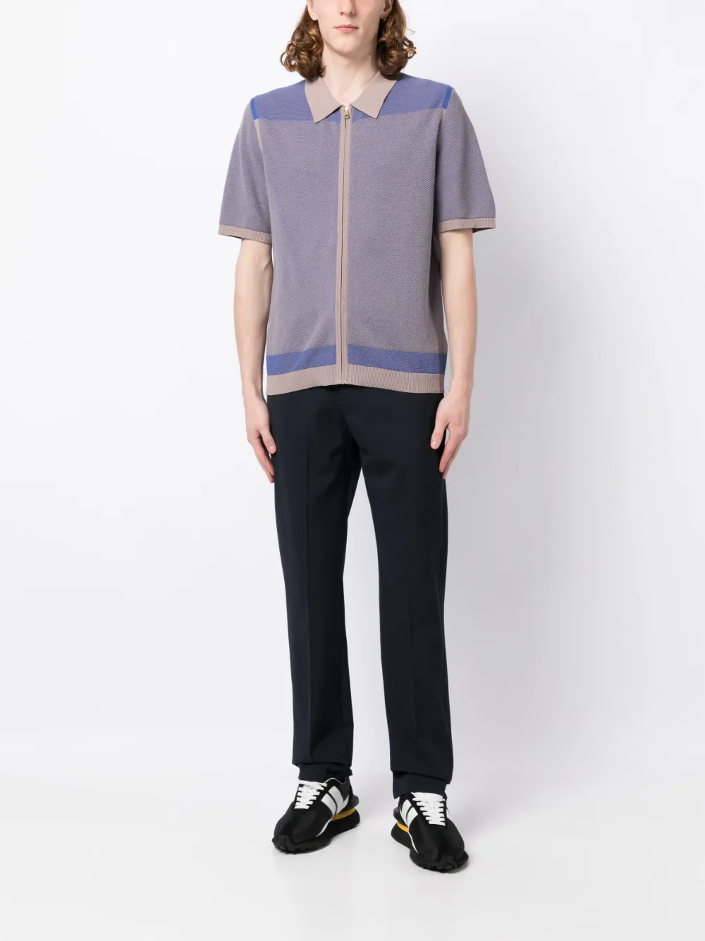 Paul Smith Poloshirt met rits - Paars