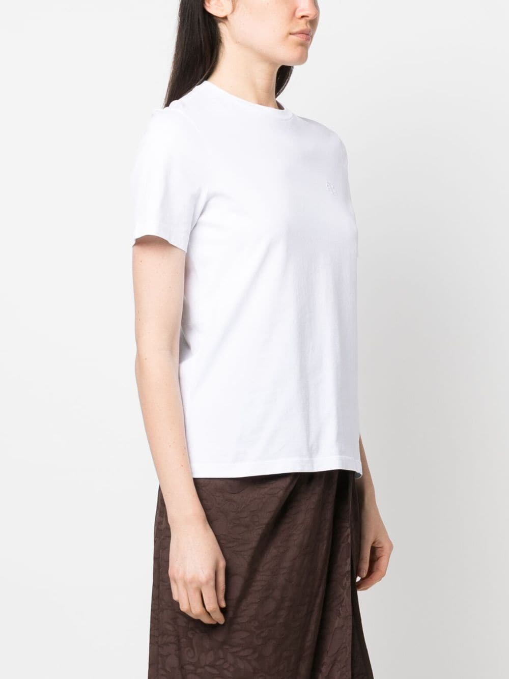 Shop Tory Burch Short-sleeve Cotton T-shirt In Weiss