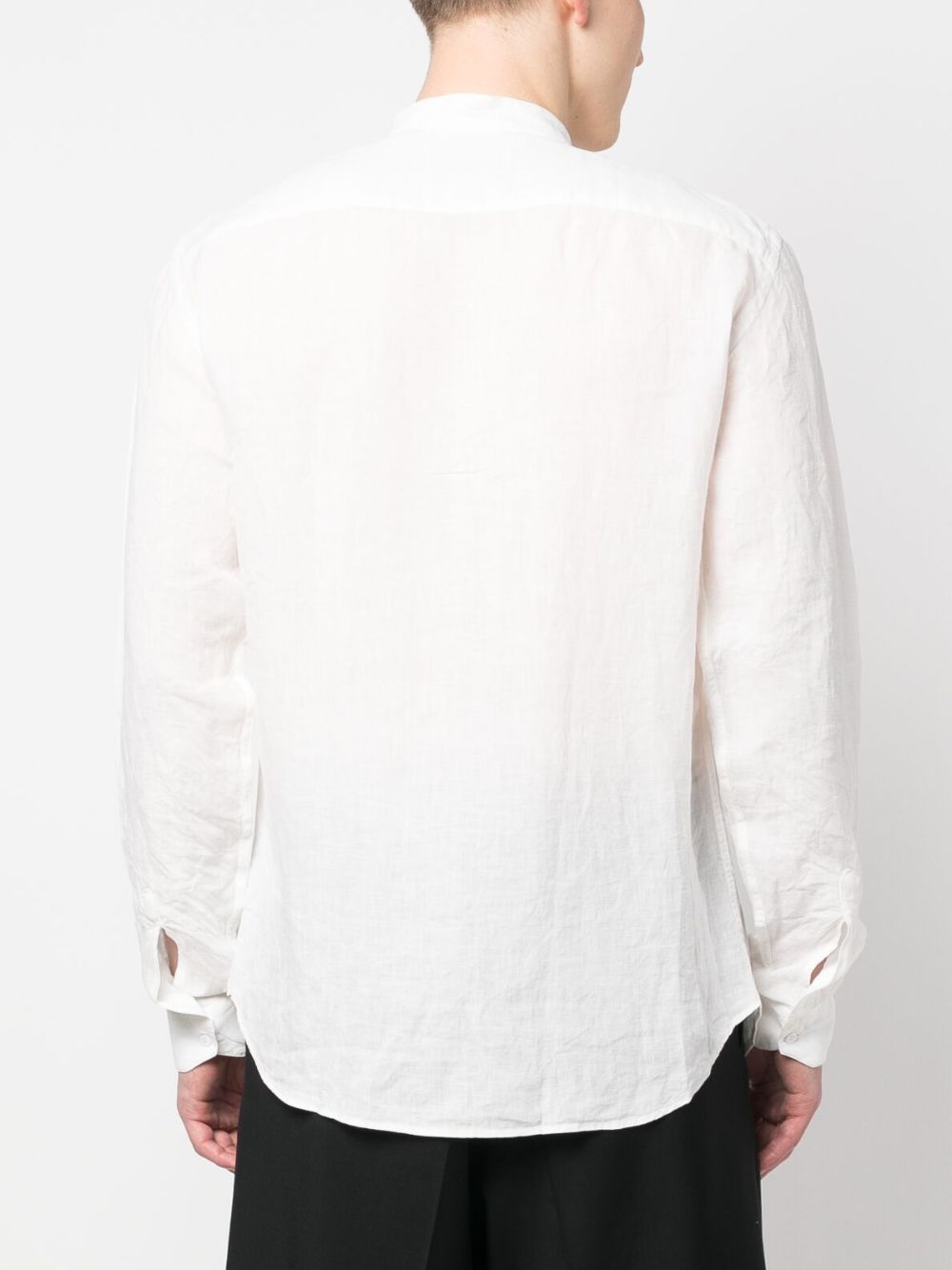 Costumein Plain Linen Shirt In Weiss Modesens 9528