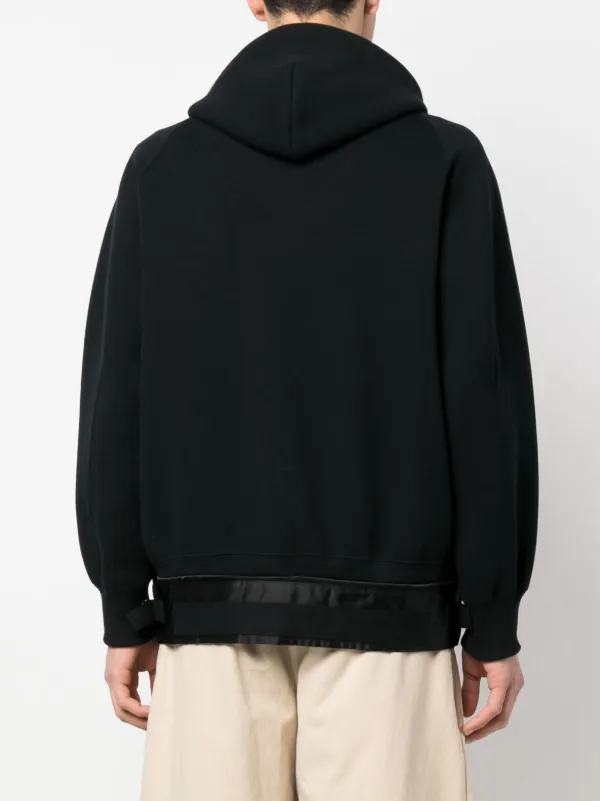 Sacai ジップアップ パーカー | ブラック | FARFETCH JP