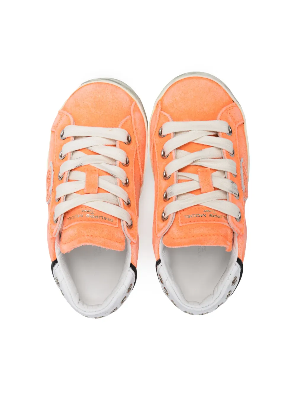 Philippe Model Logo-patch Low-top Sneakers In 橘色