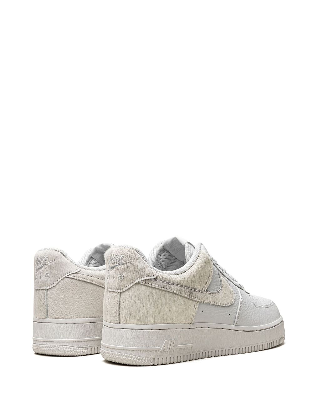 Shop Nike Air Force 1 "white Pony Hair Heel" Sneakers