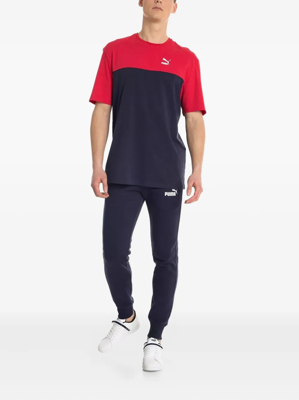 PUMA Trainingsbroek met logo-detail - Blauw