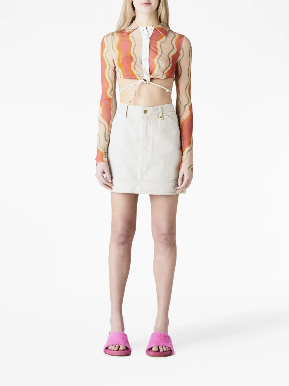 Jacquemus Cropped shirt - PINK WAVES