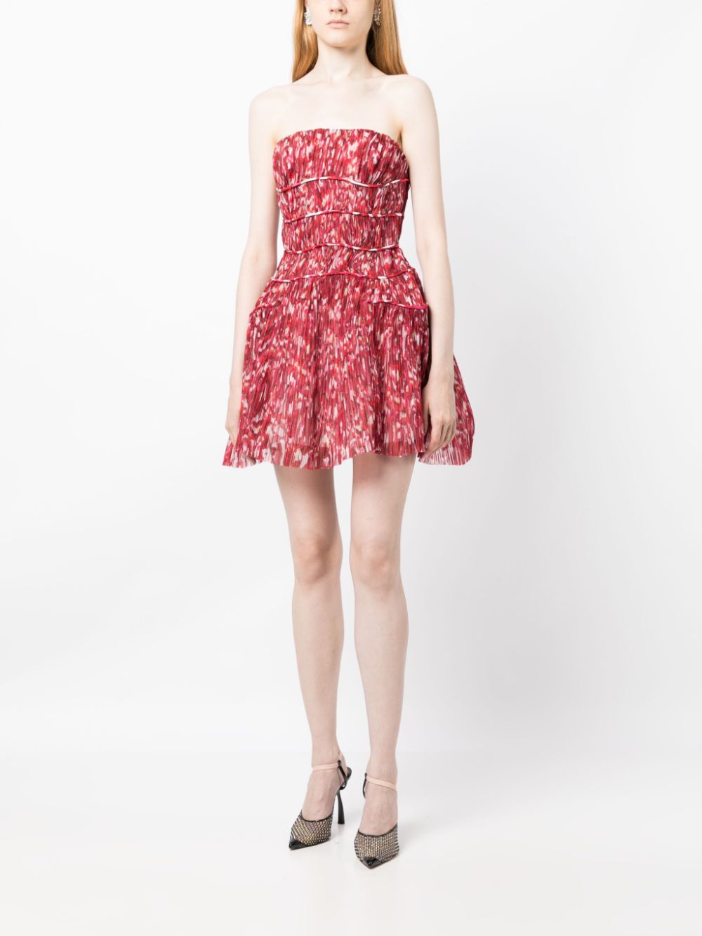 Rachel Gilbert Strapless jurk - Rood