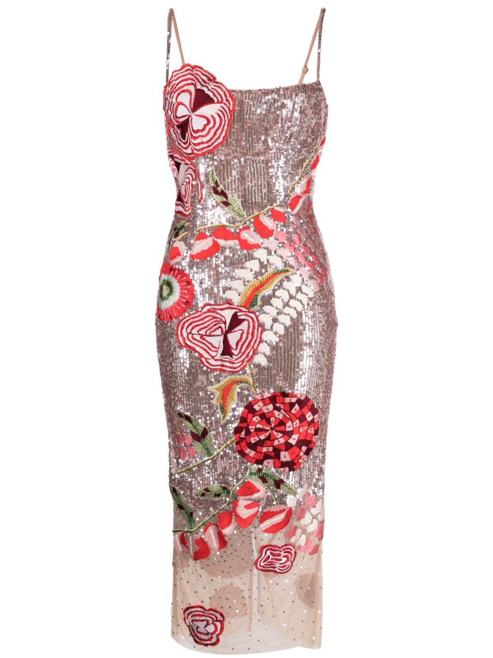 Rachel Gilbert Mari Sequin-embellished Dress In Pink