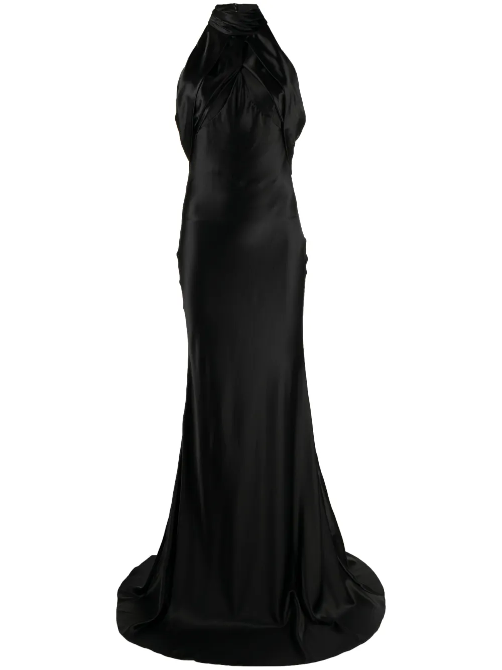 Audrey halterneck silk gown