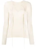 Petar Petrov tie-front long-sleeve top - Neutrals