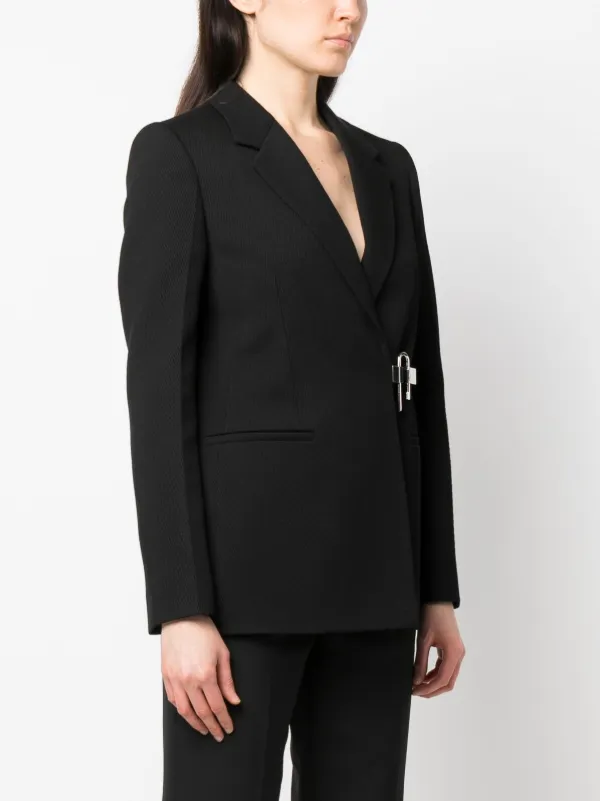 80s GIVENCHY ブラック リネン 100% ダブルブレスト ジャケット BM30JD164W001-03-01.jpg?