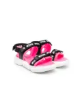 MSGM Kids chunky logo-print sandals - Black