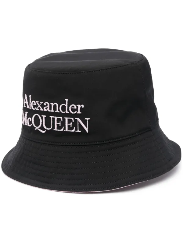 ジ*リ様 Alexander McQueen バケットハット ブラック　L Alexander McQueen ロゴ バケットハット | ブラック | FARFETCH JP