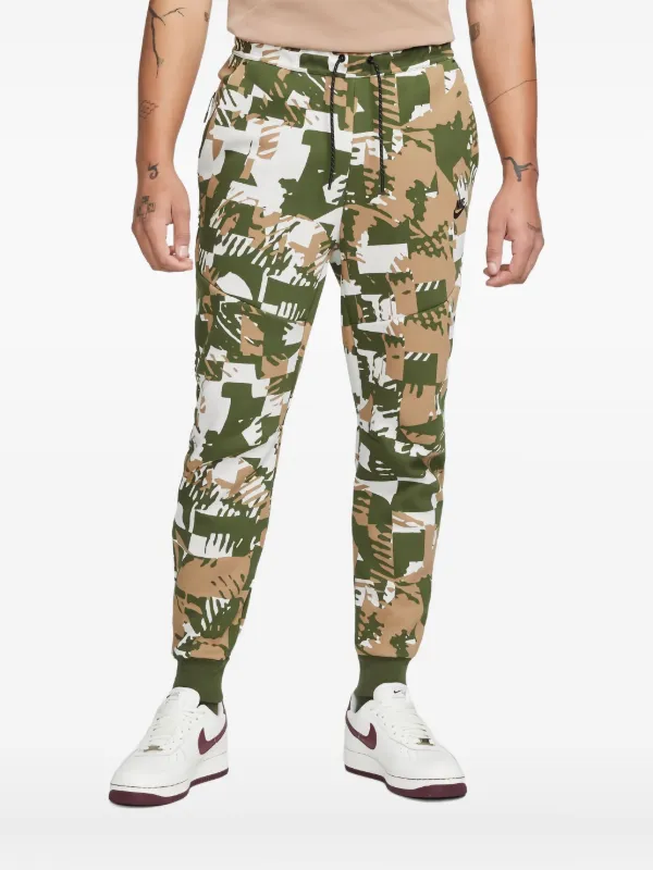 men's printed camo joggers nike tech fleece