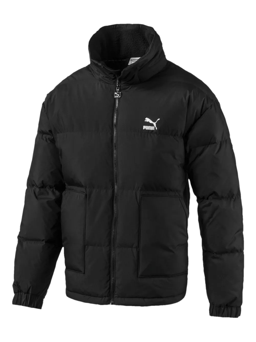 PUMA logo quilted puffer jacket Zwart