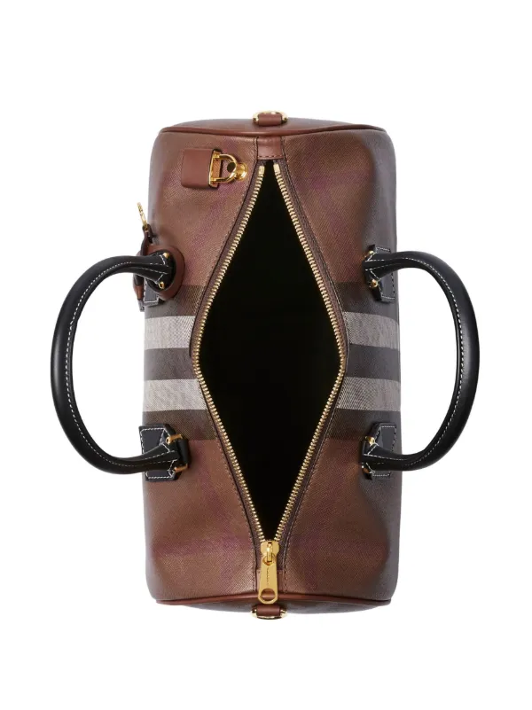 Burberry Brown Leather Bowling Bag