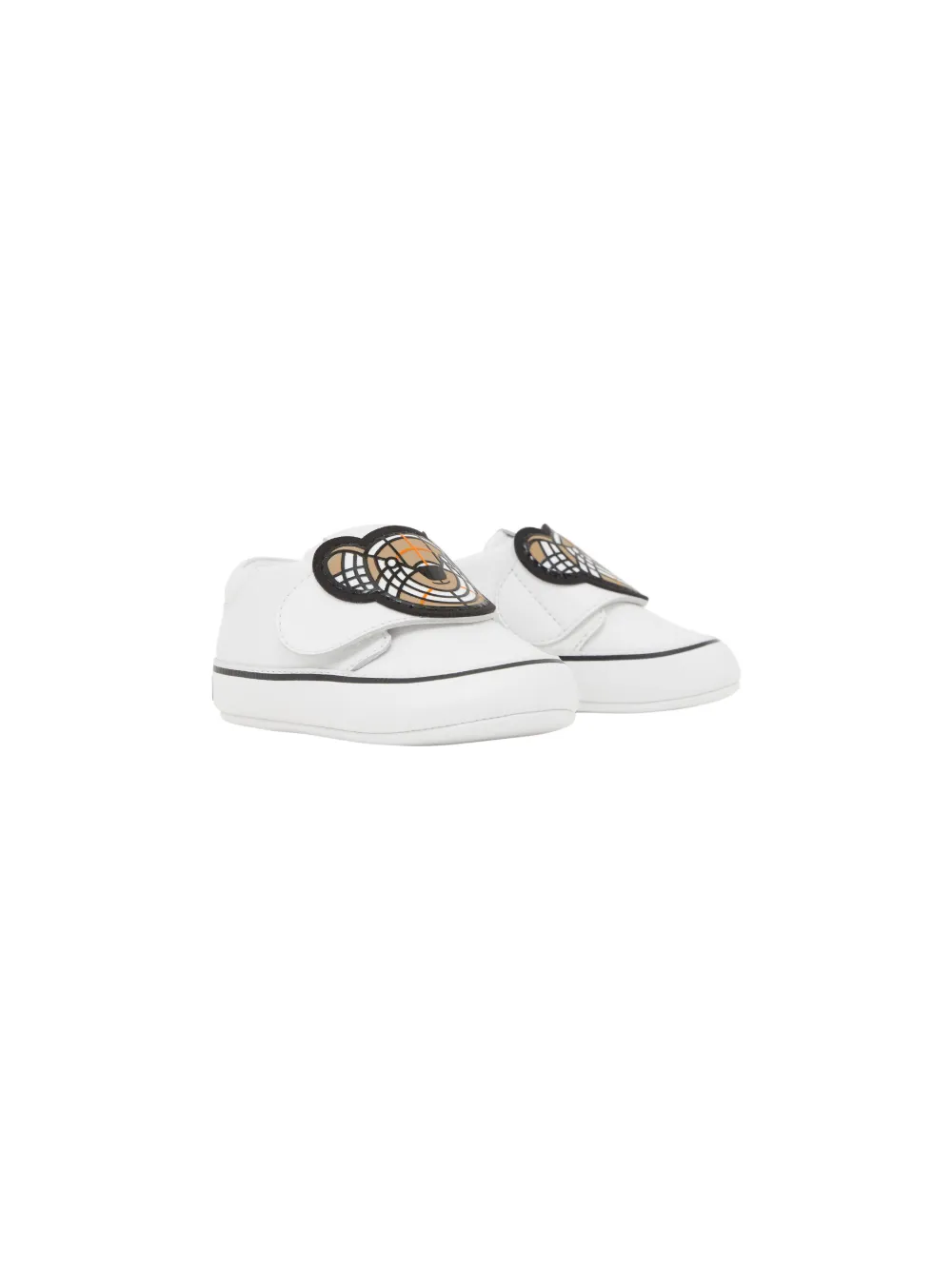 Burberry Babies' Thomas Bear-appliqué Touch-strap Sneakers In White