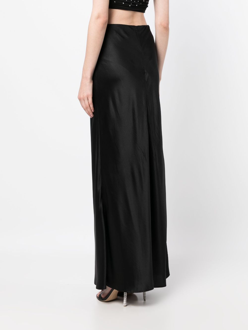Shop Rachel Gilbert Skye Silk Maxi Skirt In Black