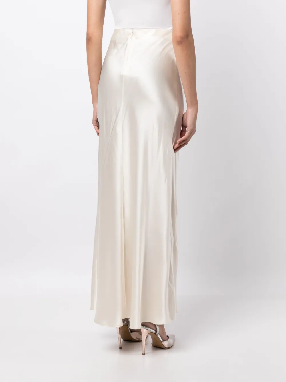 Rachel Gilbert Skye Silk Long Skirt In White