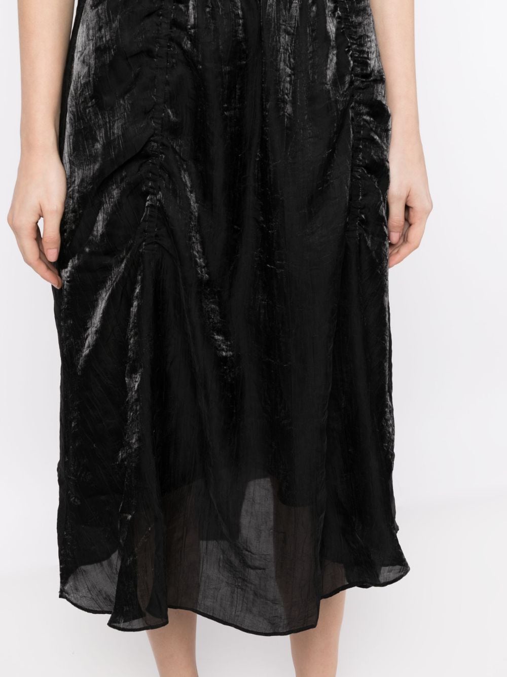 Shop B+ab Calf-length High-waisted Skirt In Black