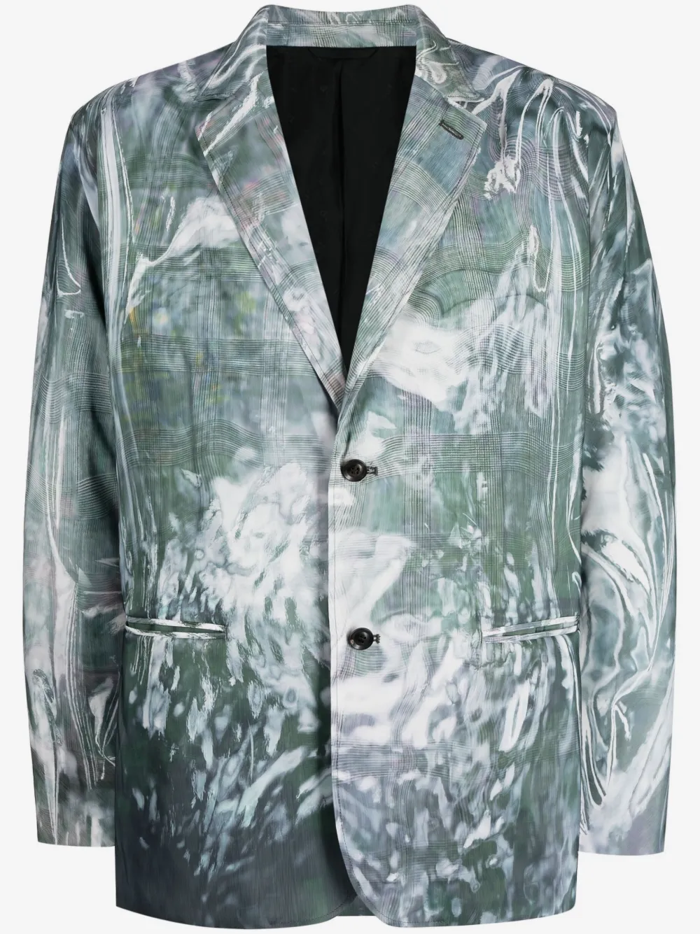 Doublet abstract-print single-breasted blazer | Green | Image 1