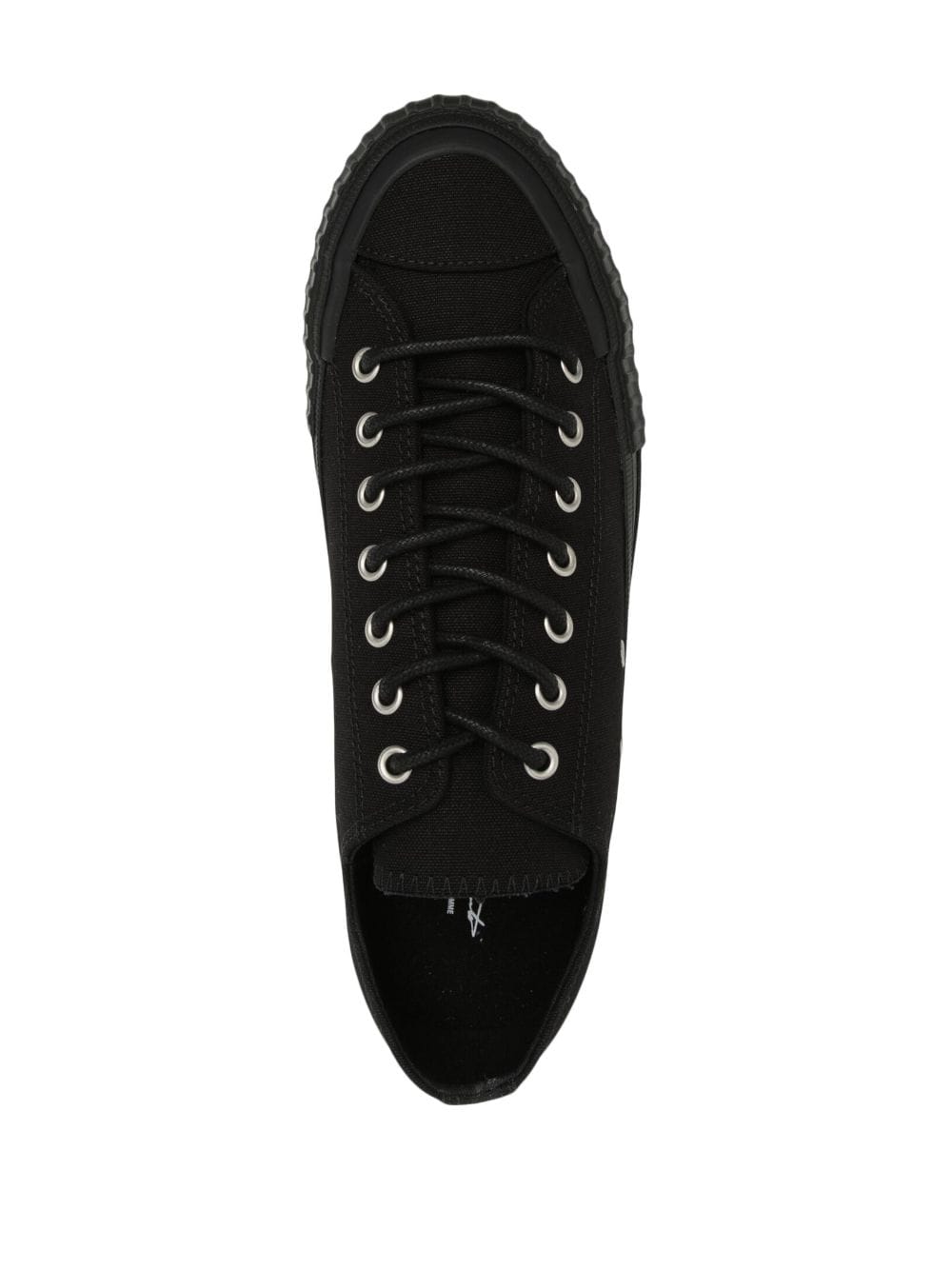 Shop Yohji Yamamoto Low-top Lace-up Sneakers In 黑色
