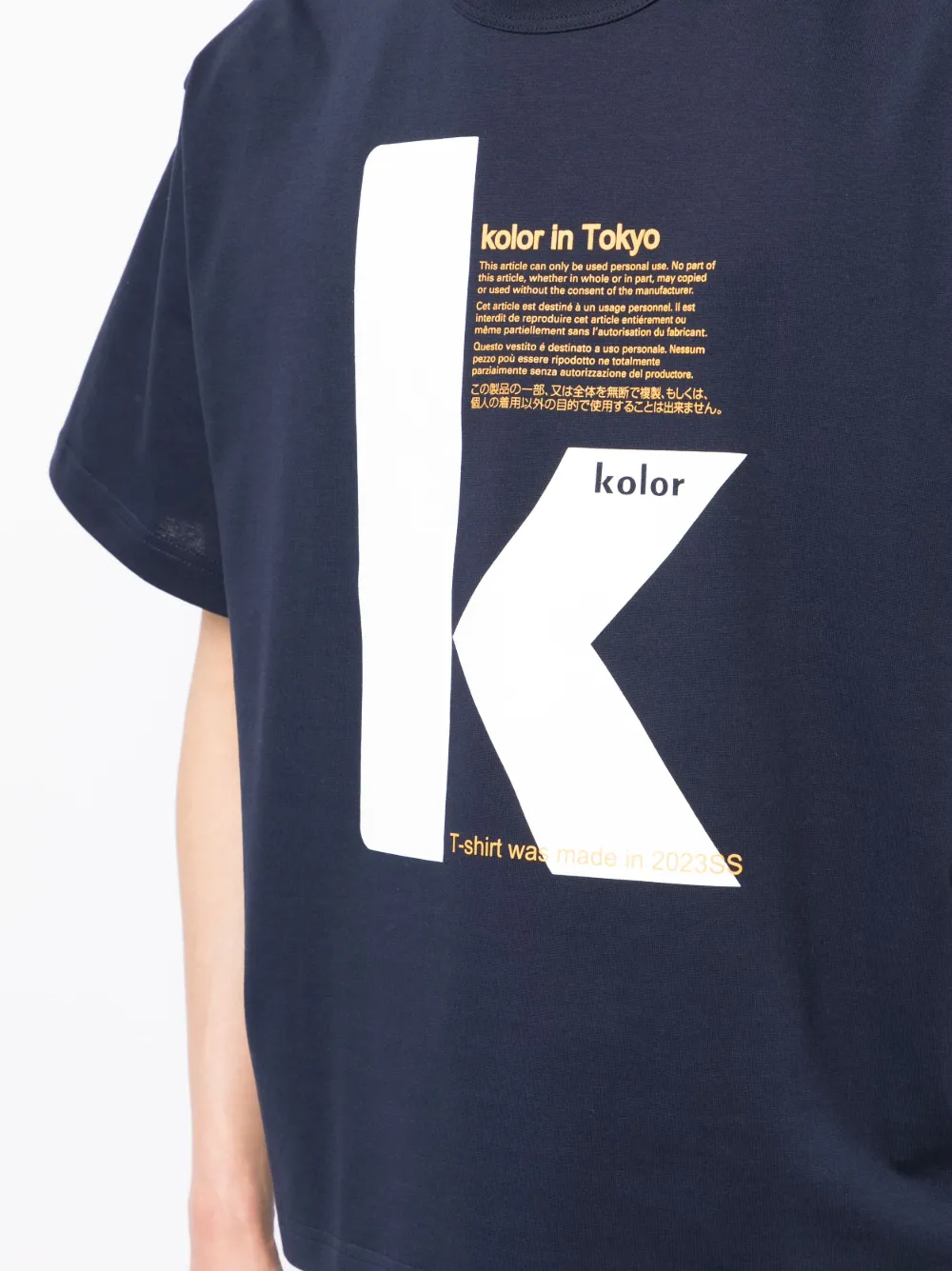 Kolor logo-print Cotton T-shirt - Farfetch