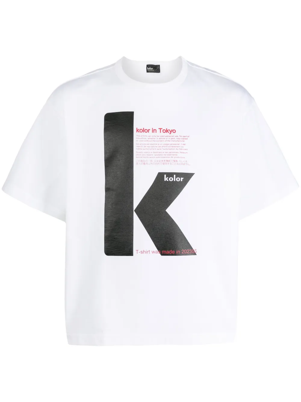 Kolor logo-print Cotton T-shirt - Farfetch