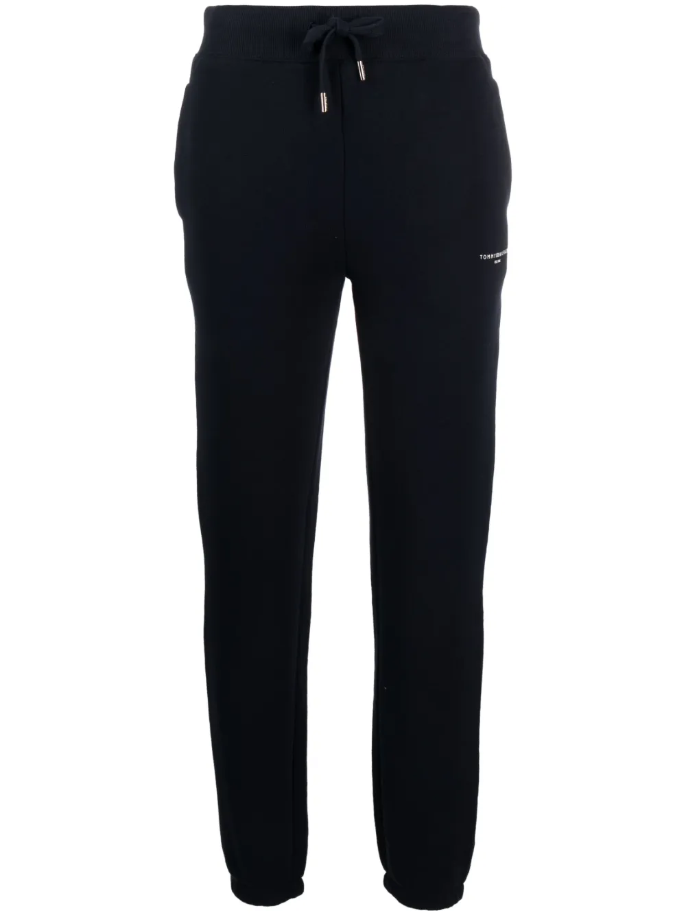 Tommy Hilfiger Logo-print Cotton-blend Track Pants In Blue