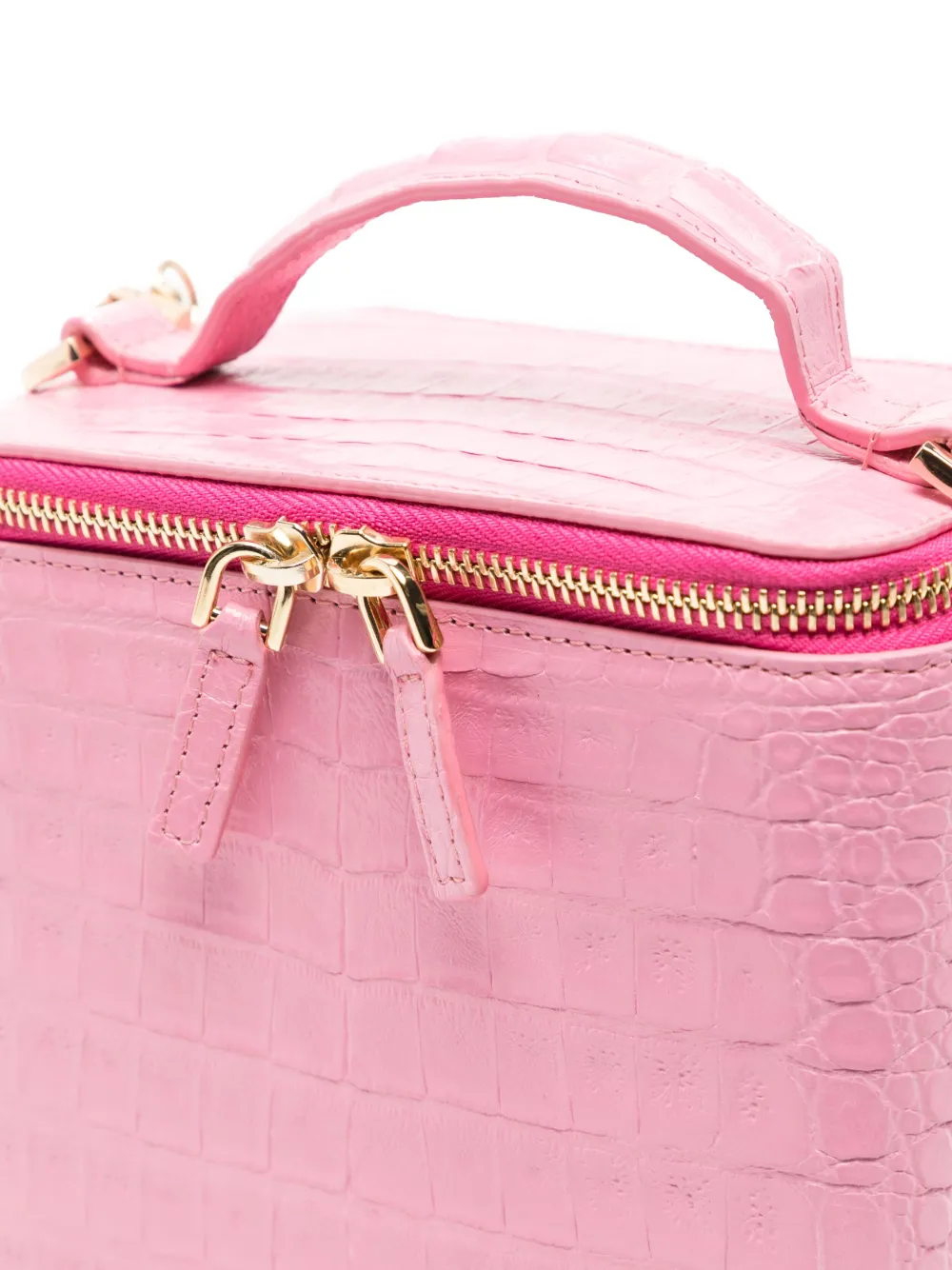 Maria Oliver Shopper met krokodillenleer-reliëf Roze