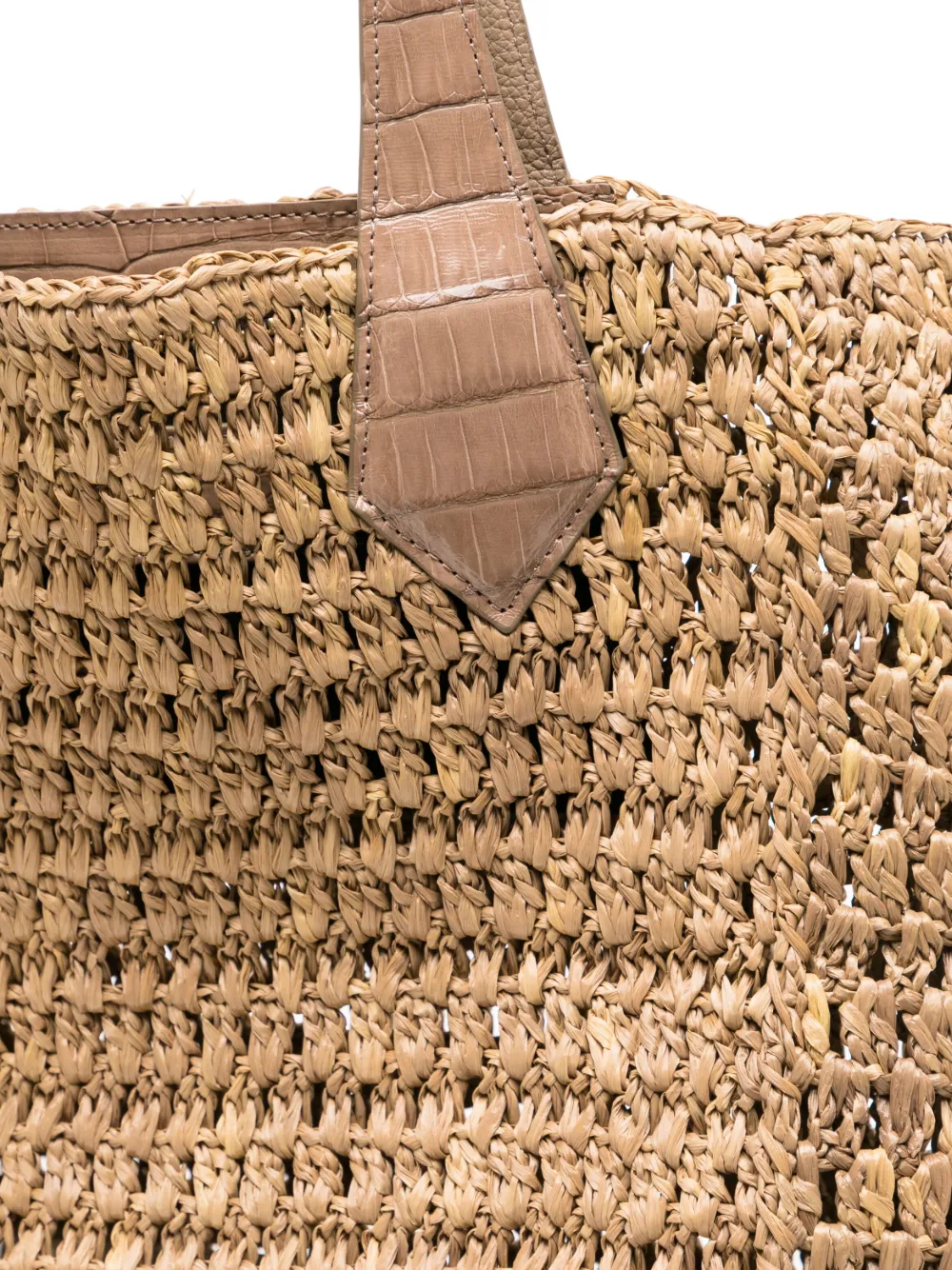Maria Oliver Wicker Interwoven-design Tote Bag