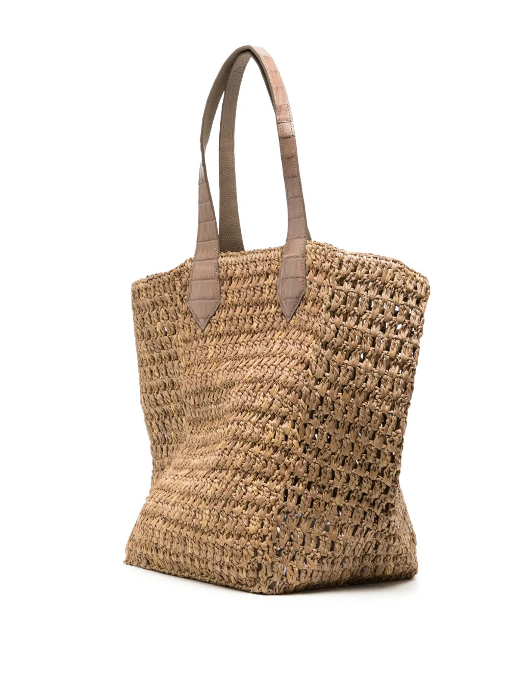Maria Oliver Wicker Interwoven-design Tote Bag